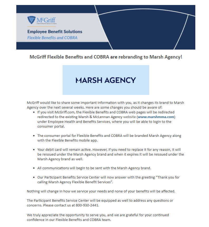 Marsh Agency Notification